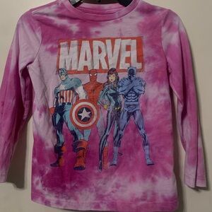 Marvel Pink Tye Dye Long Sleeve Shirt